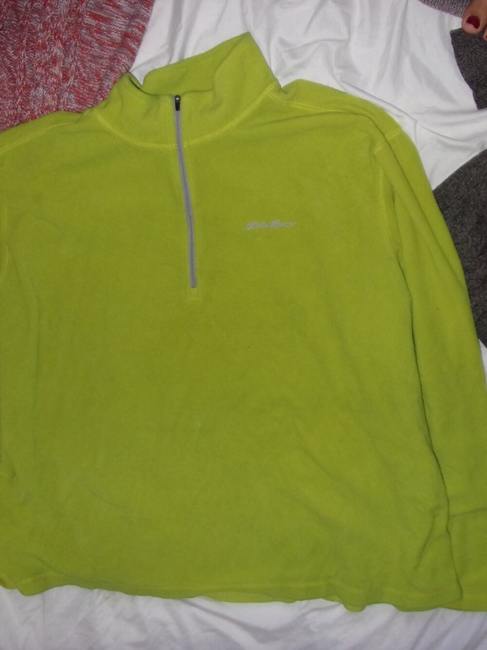eddie bauer size xxl sweatshirt   fleece gorpcore 2x 2 x  green shirt gorpcore